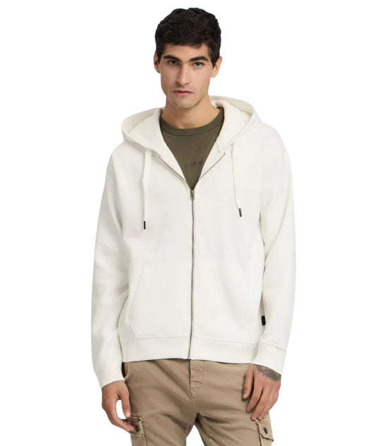 Replay Felpa con Cappuccio e Zip M3105.000.23832 Bianco