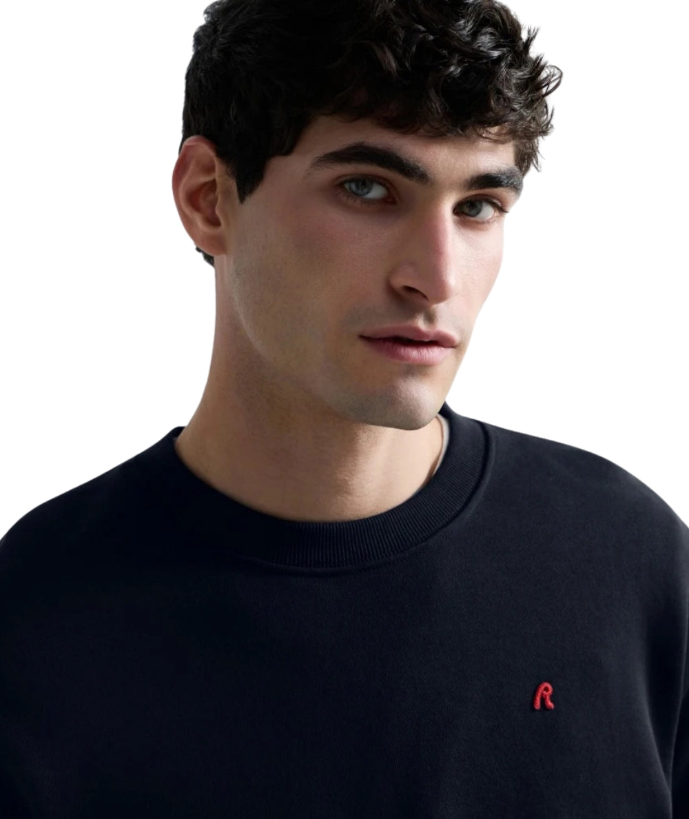 Replay Felpa con Girocollo in Cotone M3106.000.23802 Blu Scuro