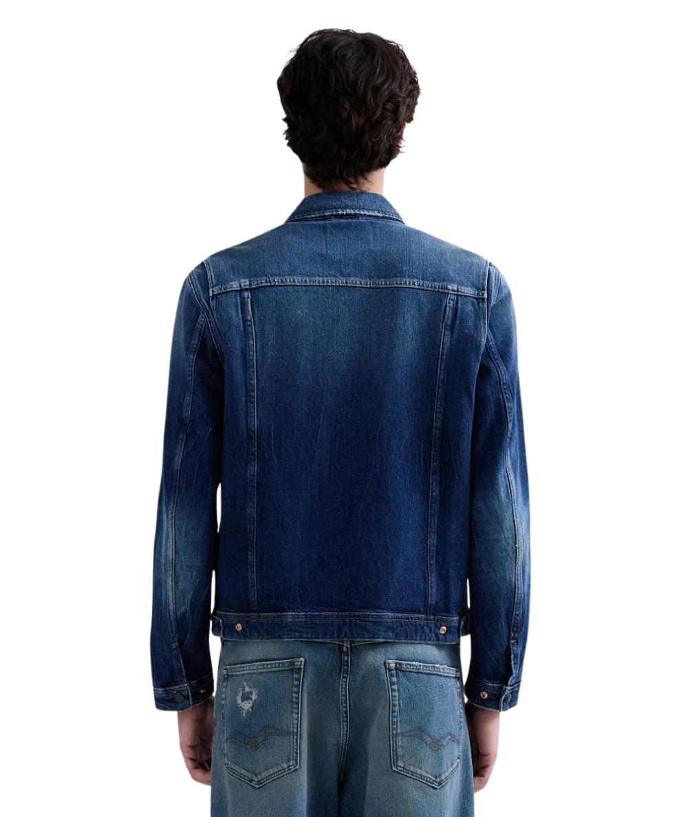 Replay Giacca con Tasche in Denim MV881.000.795100 Denim