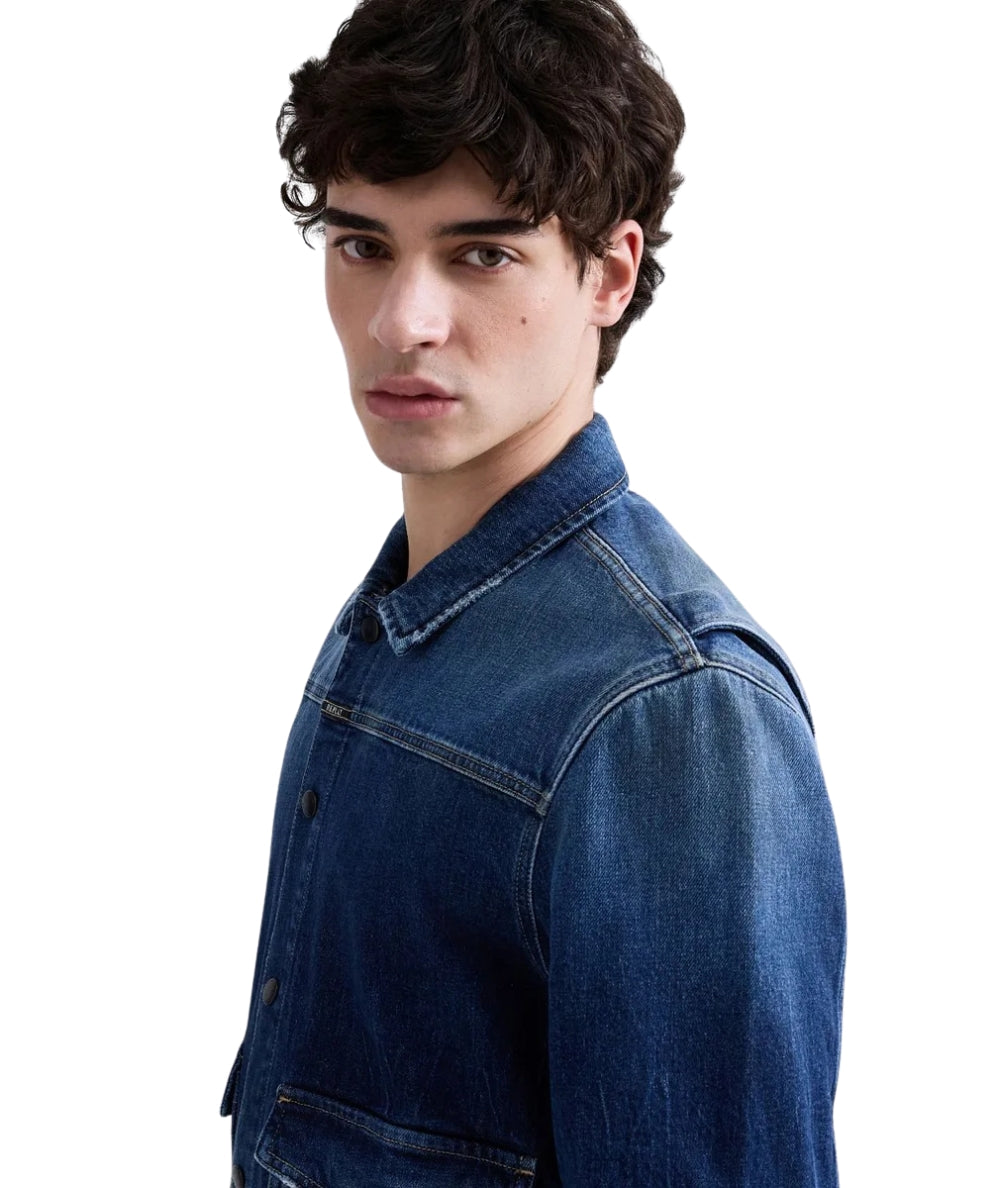 Replay Giacca con Tasche in Denim MV881.000.795100 Denim