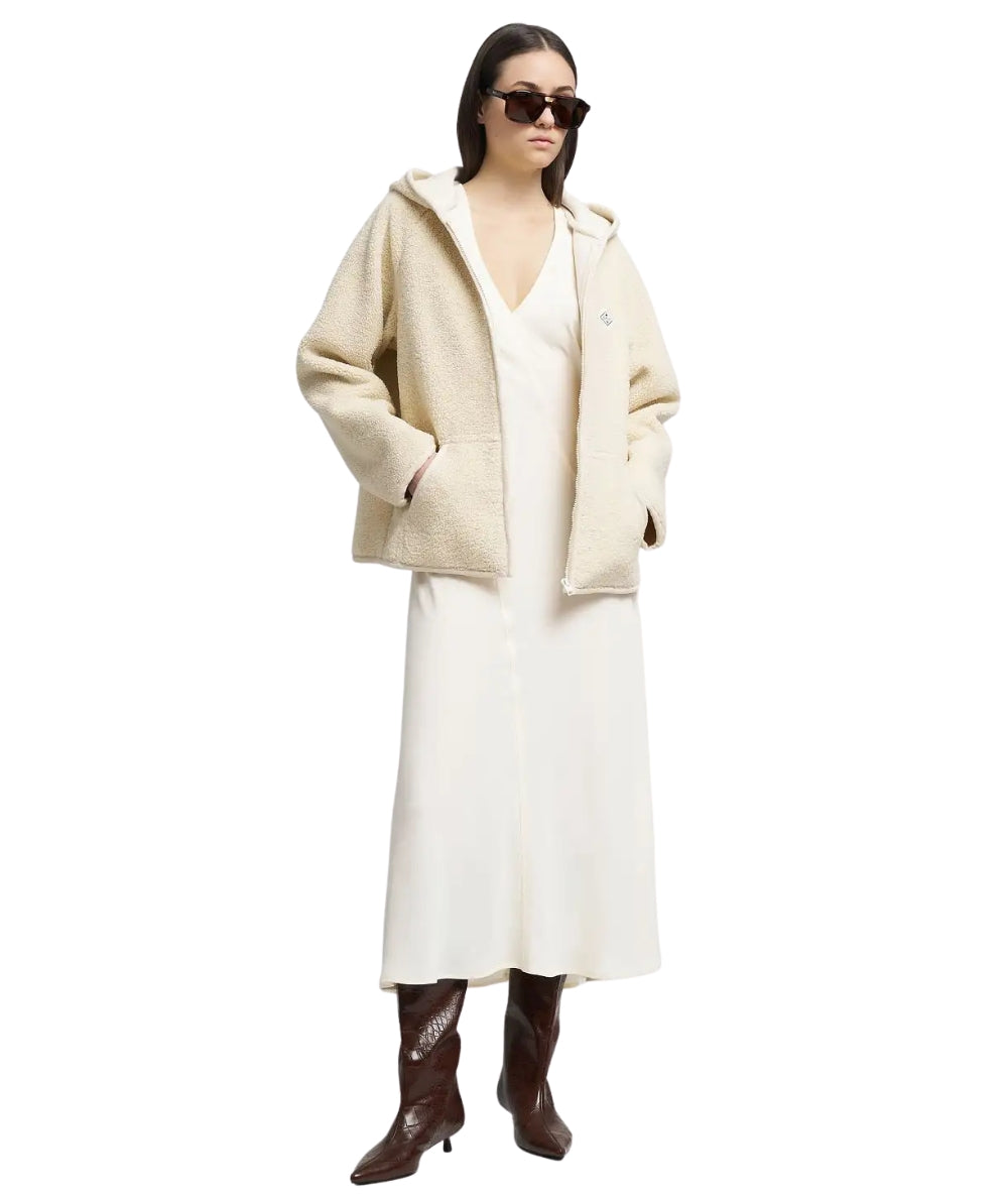 Replay Giubbino in Faux Shearling W7922.000.85285 Bianco