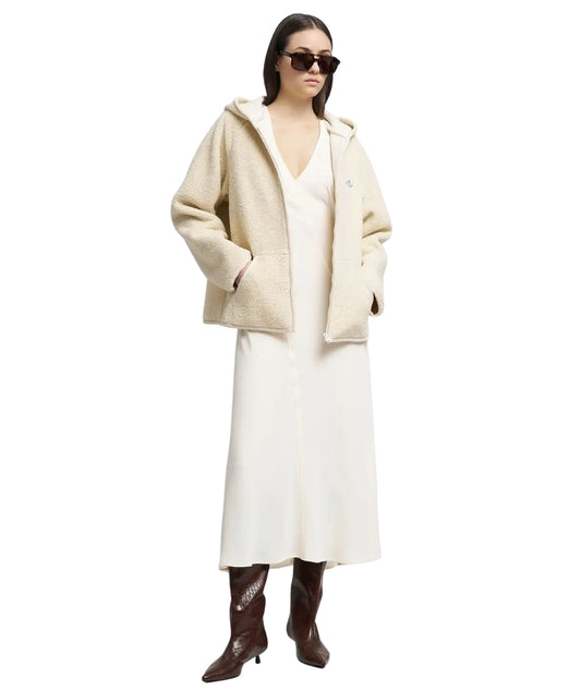 Replay Giubbino in Faux Shearling W7922.000.85285 Bianco