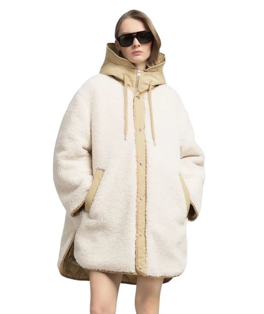 Replay Giubbotto Reversibile W7929.000.85302 Beige Panna