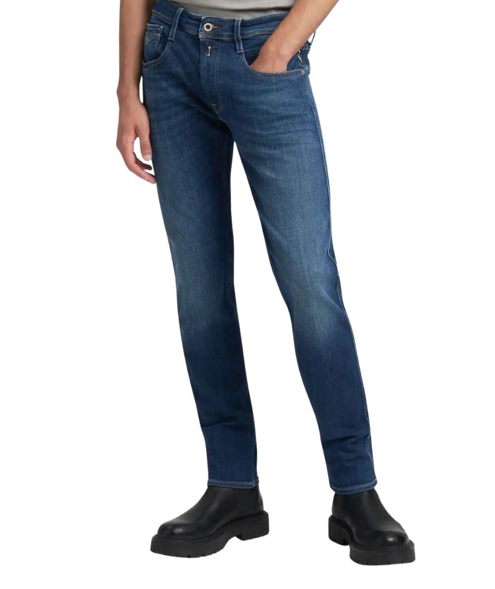 Replay Jeans Anbass Slim Fit M914Q.000.141908 Blu Scuro