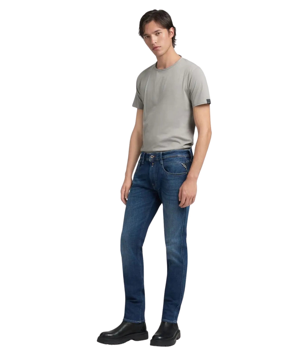 Replay Jeans Anbass Slim Fit M914Q.000.141908 Blu Scuro