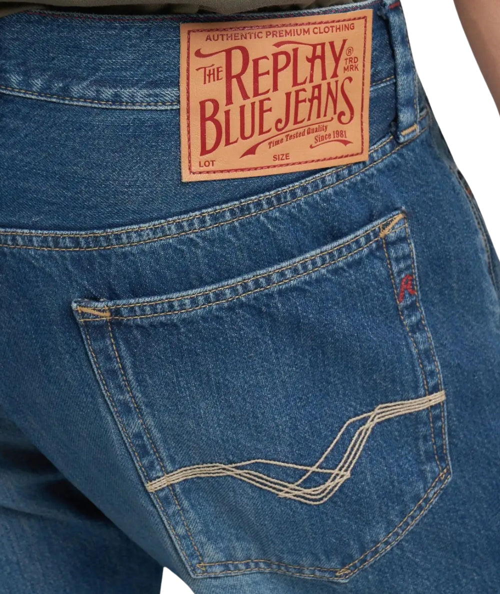 Replay Jeans Deryck Regular Fit M1039R.000.814836 Blu Scuro