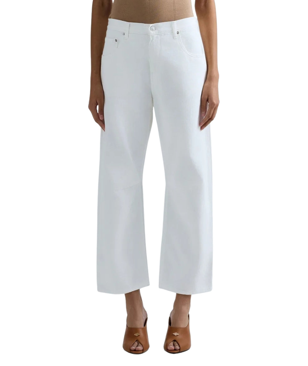 Replay Jeans Janie Barrel Fit a Vita Bassa WB550 .000.858001D Bianco 