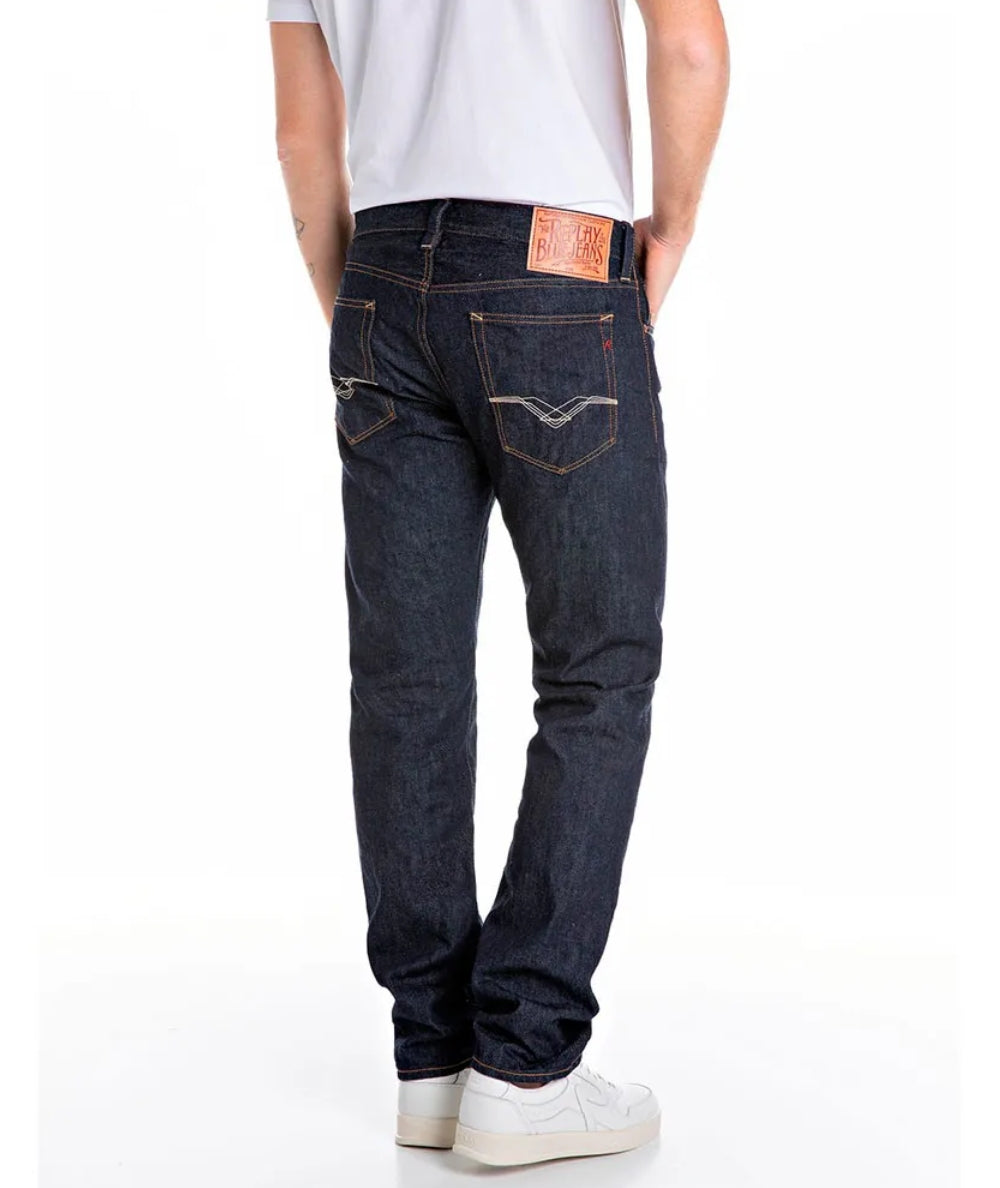 Replay Jeans Regular Fit Deryck M1039R.000.81407A Blu Scuro