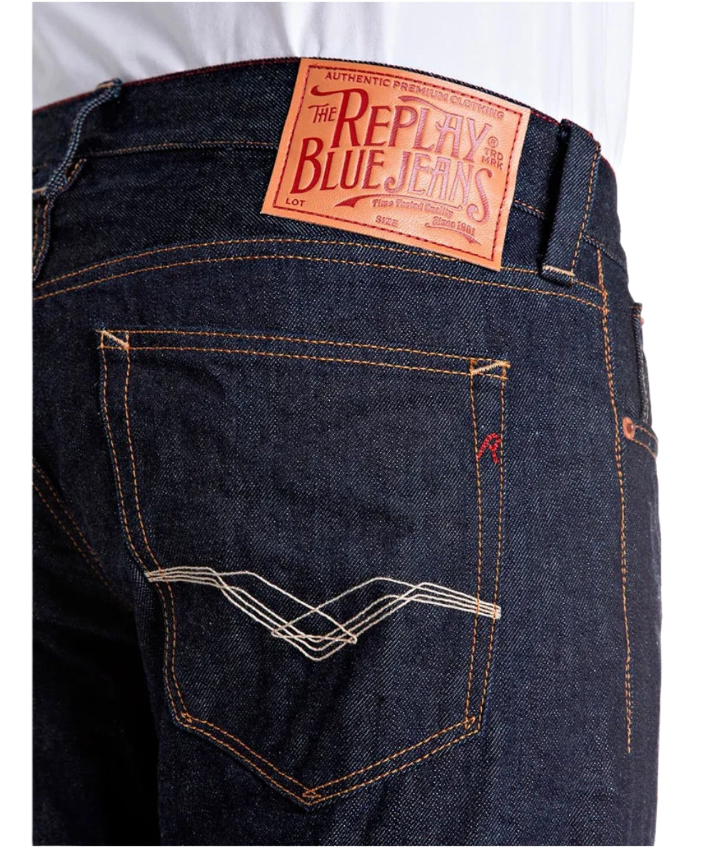 Replay Jeans Regular Fit Deryck M1039R.000.81407A Blu Scuro