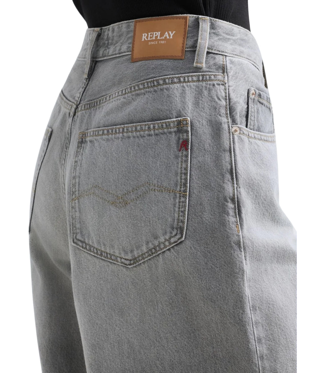 Replay Jeans Vivyette Baloon Fit WA547.000.804 123 Grigio Chiaro