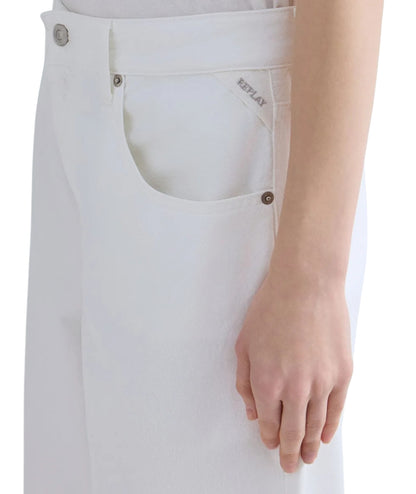 Replay Jeans Vivyette Baloon Fit WA547.000.858001D Bianco Naturale