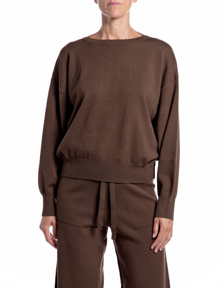 Replay Maglia Oversize in Misto Viscosa DK008V.000.723SG Marrone