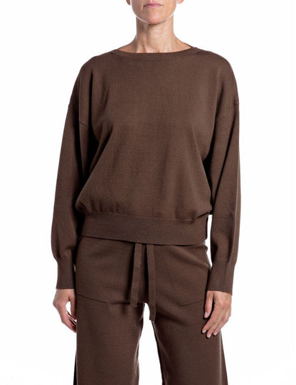 Replay Maglia Oversize in Misto Viscosa DK008V.000.723SG Marrone