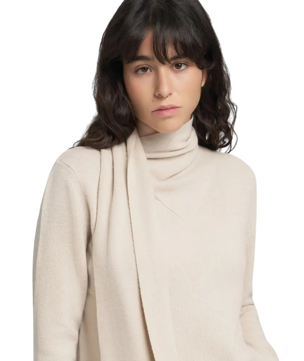 Replay Maglia con Collo a Sciarpa DK3923.000.G22726 Bianco Latte
