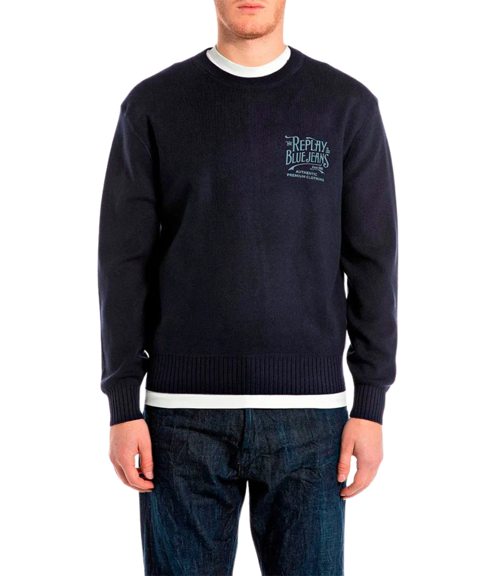 Replay Maglione Girocollo UK4885.000.G23538 Blu