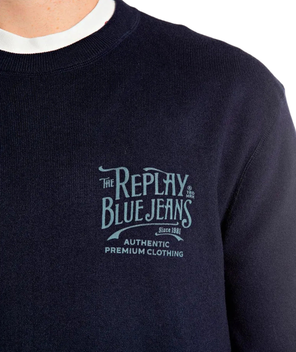 Replay Maglione Girocollo UK4885.000.G23538 Blu