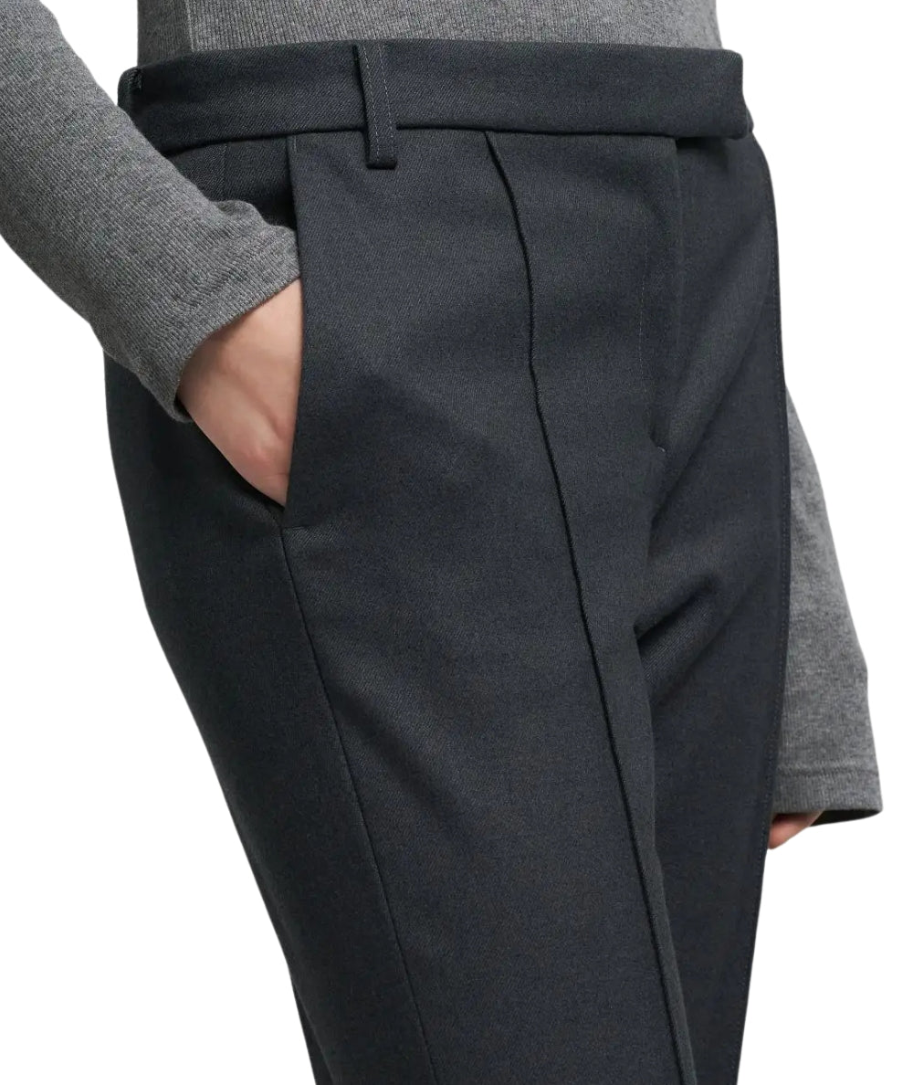 Replay Pantaloni Cropped Slim Fit W8170.000.52842 Grigio Scuro Melange 