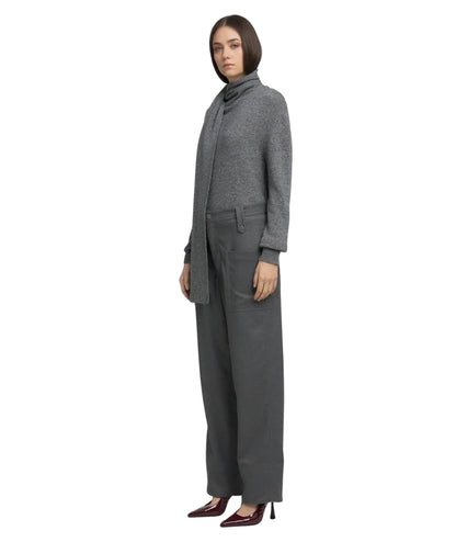 Replay Pantaloni in Twill di Misto Vi W8136.000.52842 Grigio Medio Melange