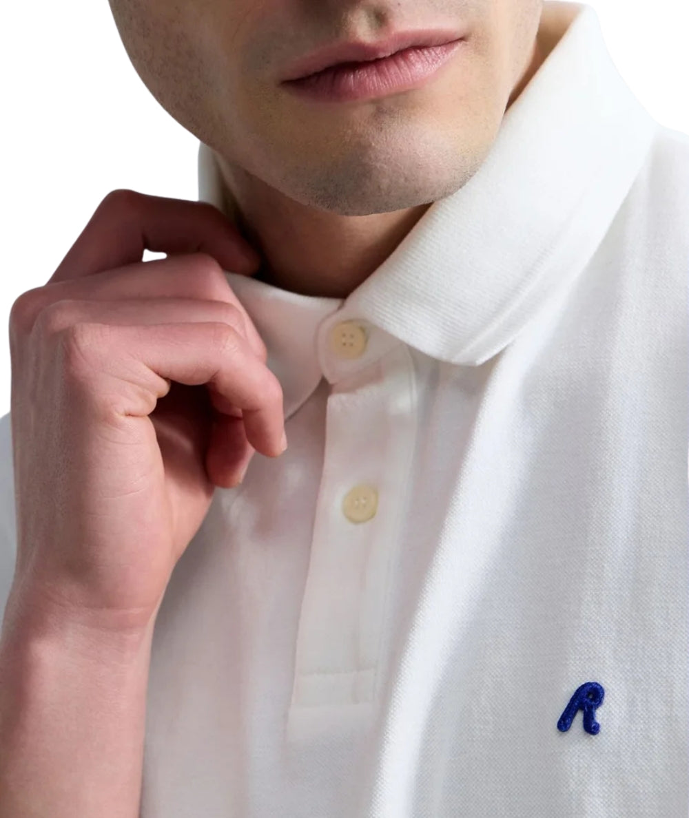 Replay Polo a Maniche Corte in Piquet M3431.000.21868 Bianco