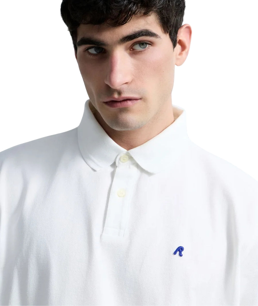 Replay Polo a Maniche Corte in Piquet M3431.000.21868 Bianco