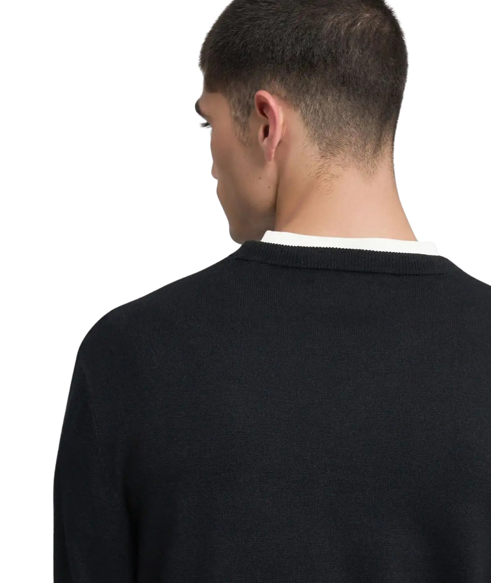 Replay Pullover Girocollo Misto Lana UK4854.000.G21901 Nero