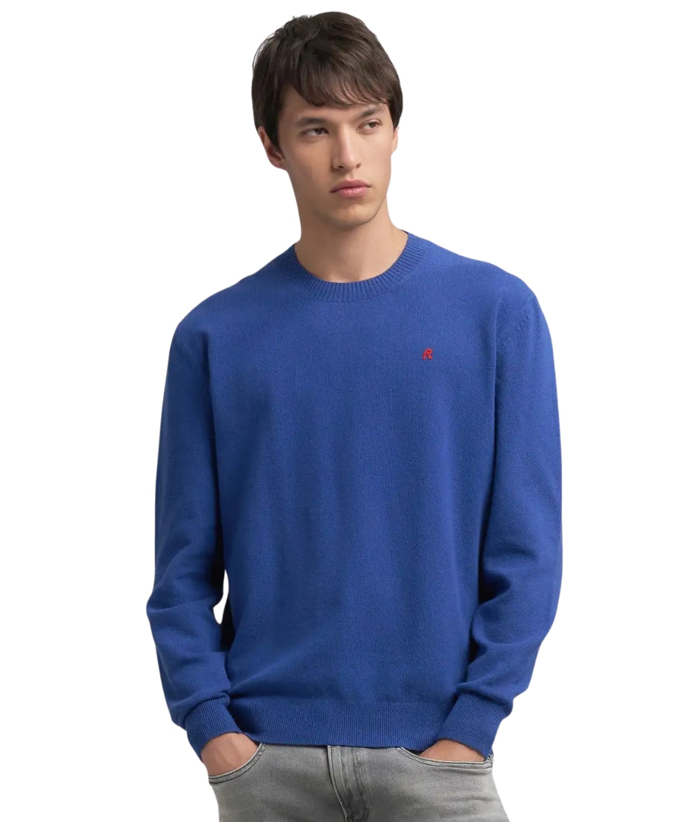 Replay Pullover Girocollo UK4852.000.G22726S Blu Elettrico