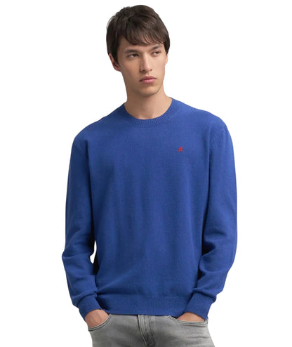 Replay Pullover Girocollo UK4852.000.G22726S Blu Elettrico