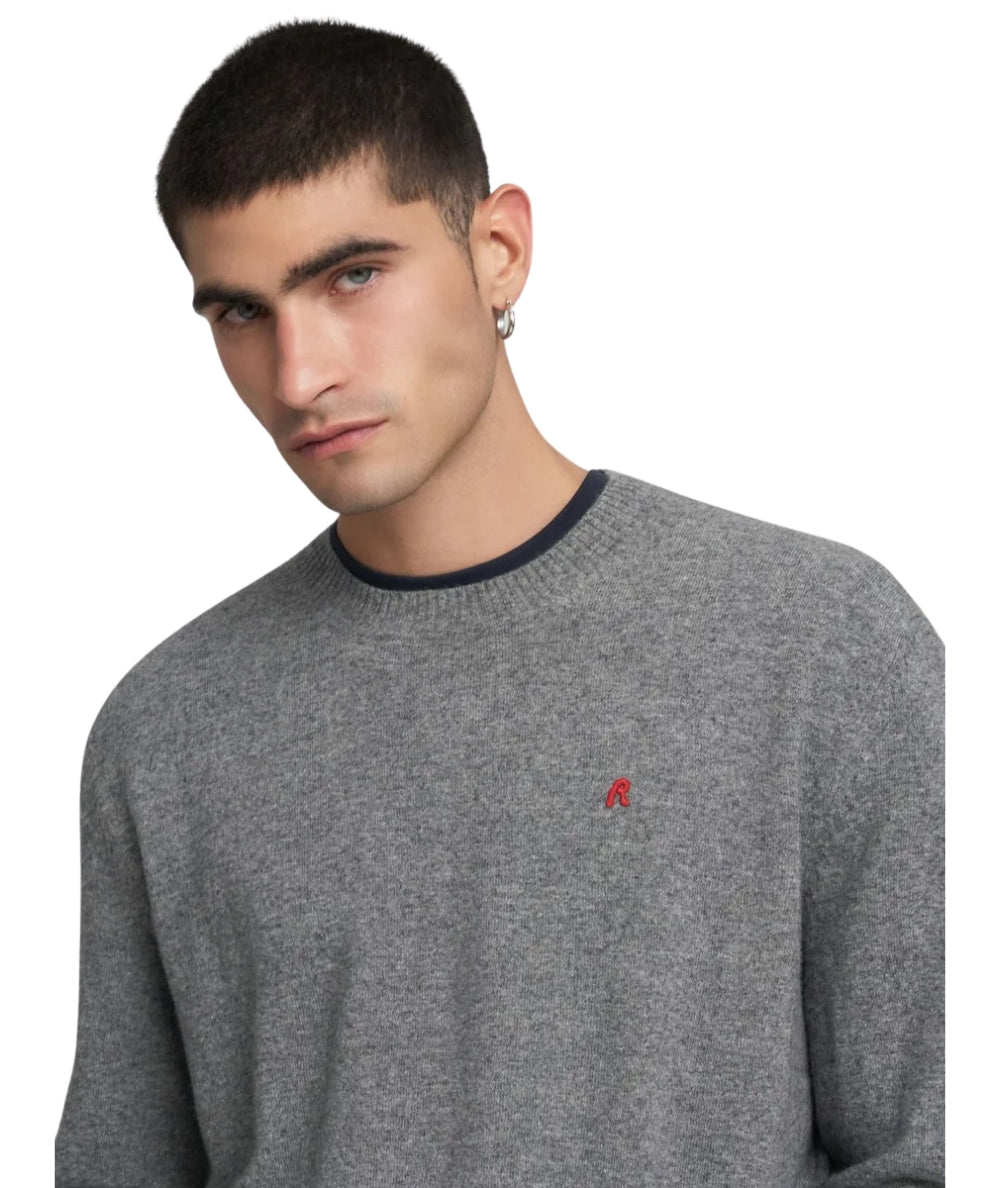 Replay Pullover Girocollo  UK4852.000.G22726S Grigio