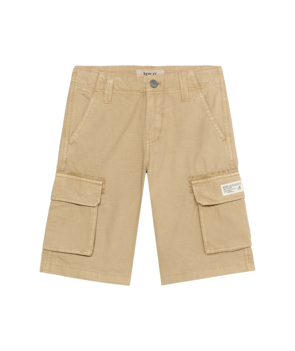 Replay & Sons Bermuda Con Tasche in Cotone SB9552.050.85552G Beige