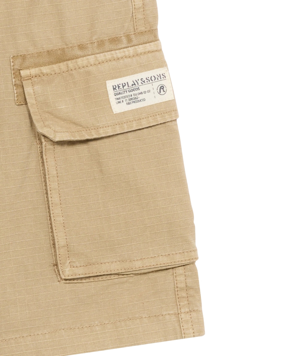 Replay & Sons Bermuda Con Tasche in Cotone SB9552.050.85552G Beige