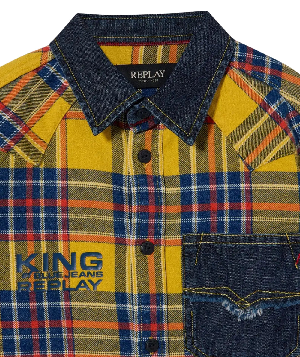 Replay & Sons Camicia Check in Cotone SB1125.050.52858 Multicolore