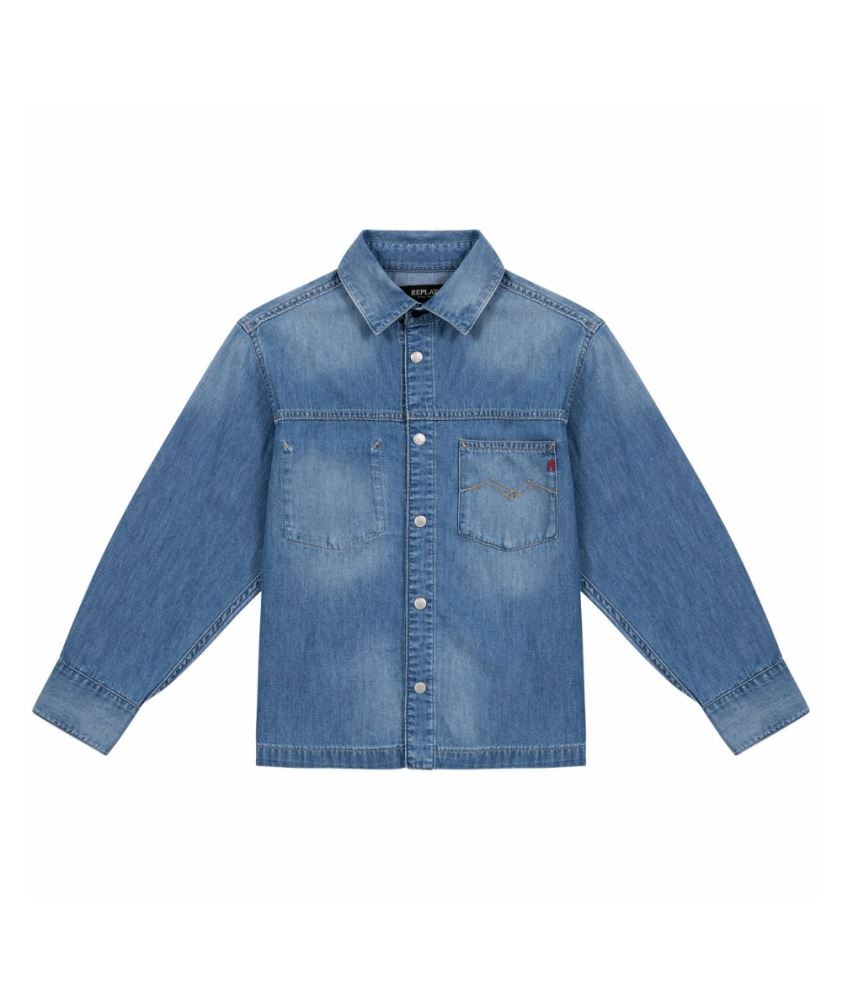 Replay & Sons Camicia Over in Denim SB1128.000.770410 Azzurro
