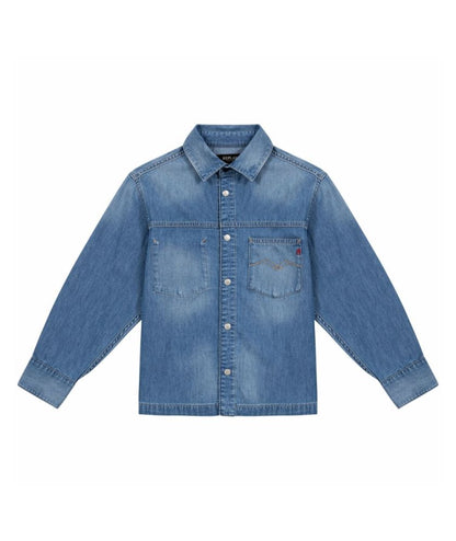 Replay & Sons Camicia Over in Denim SB1128.000.770410 Azzurro