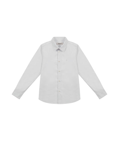 Replay & Sons Camicia con Maniche Lunge in Popeline SB1130.050.80279A Bianco