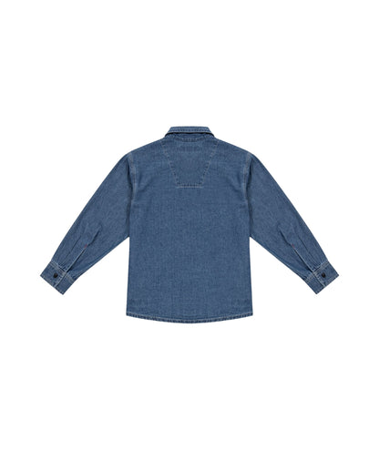 Replay & Sons Camicia con Tasche in Denim e Gabardina SB1129.050.10379 Denim 