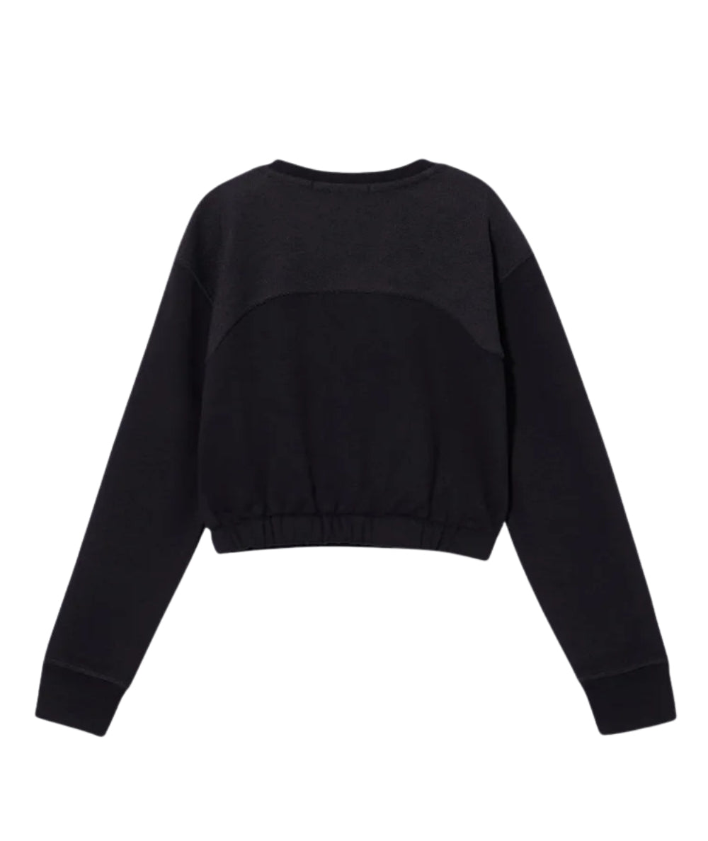 Replay & Sons Felpa Cropped SG2439.050.23430 Nero