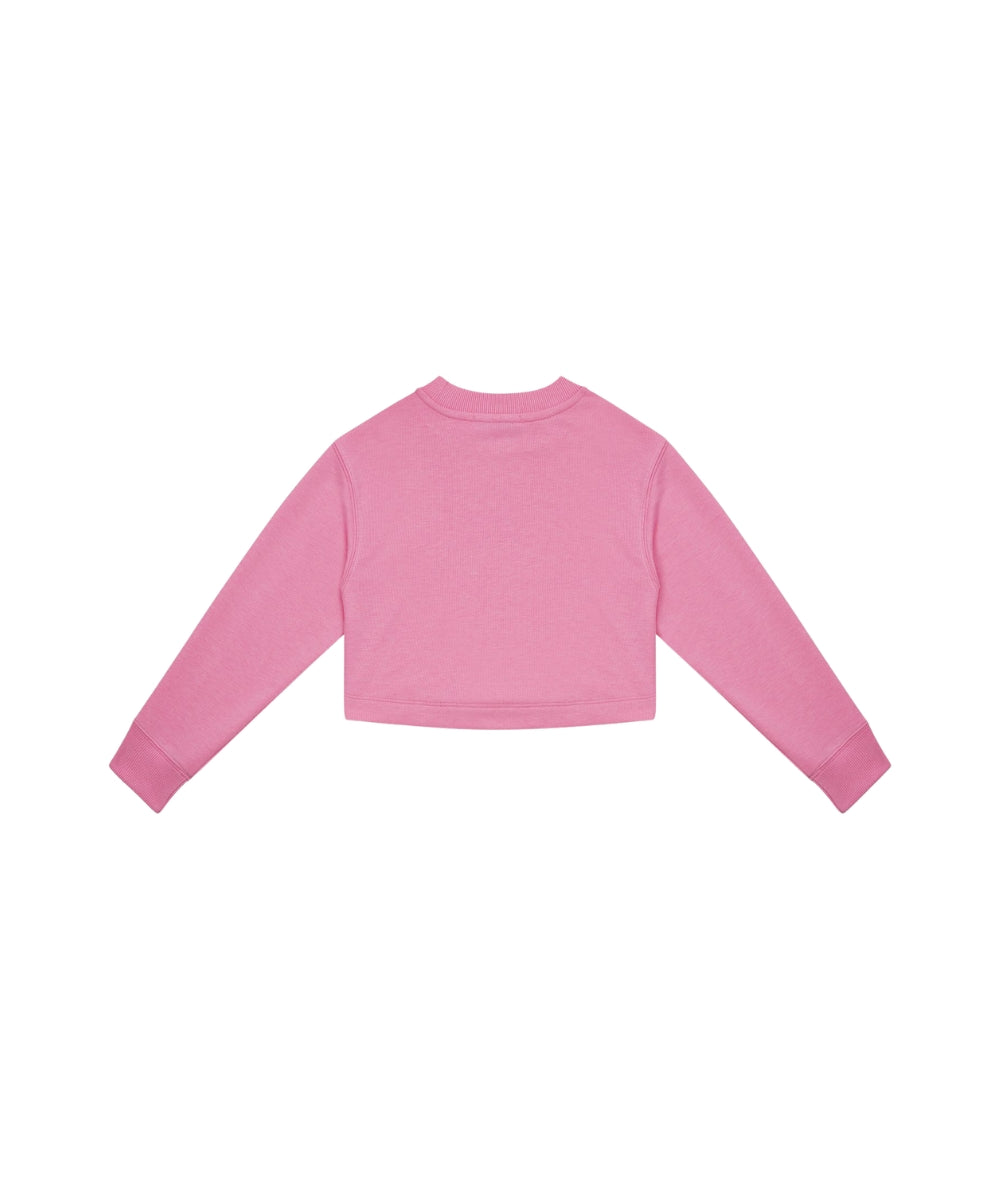 Replay & Sons Felpa Cropped con Stampa in Viscosa SG2125.055.24080 Rosa
