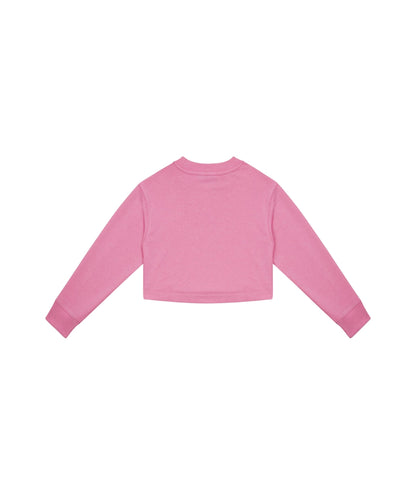 Replay & Sons Felpa Cropped con Stampa in Viscosa SG2125.055.24080 Rosa