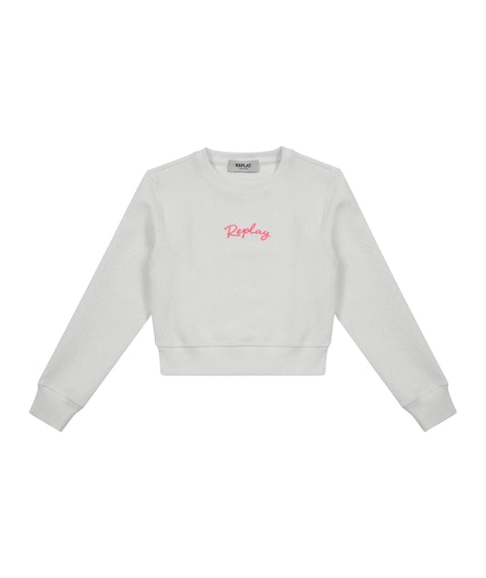 Replay & Sons Felpa Girocollo in Cotone SG2137.051.24076 Bianco