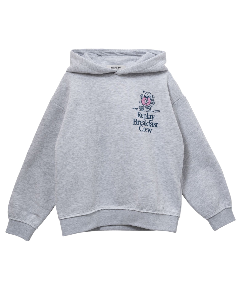 Replay & Sons Felpa con Cappuccio SG2441.050.23706 Grigio Melange