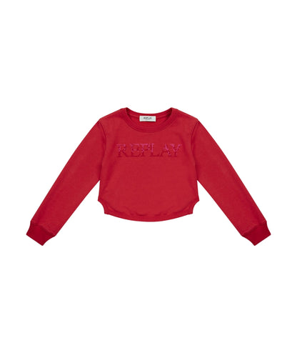 Replay & Sons Felpa con Logo in Misto Cotone SG2136.051.24078 Rosso