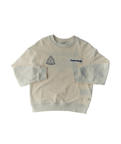 Replay & Sons Felpa con Scritte in cotone Girocollo SB2081.050.24078 Grigio Chiaro