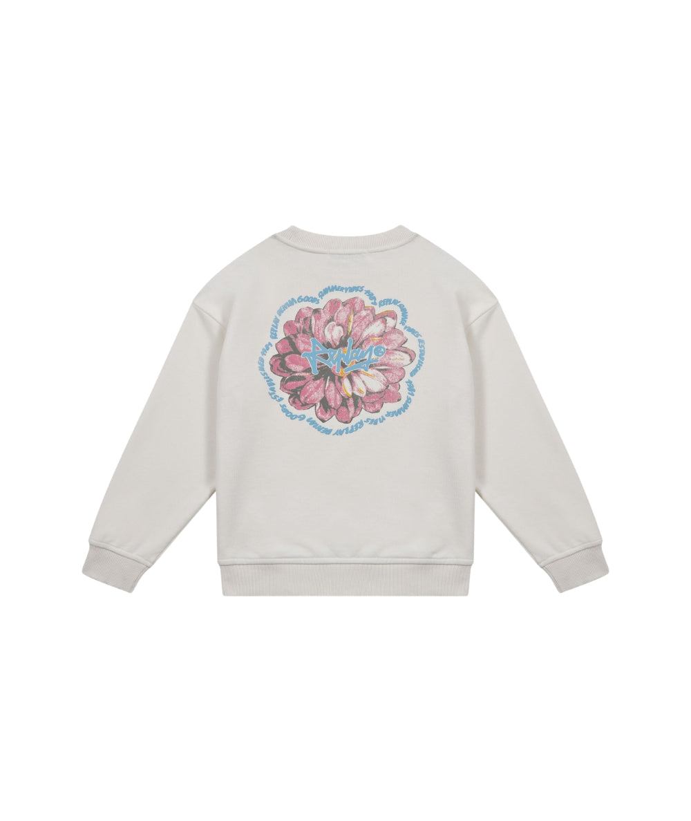 Replay & Sons Felpa con Stampa in Misto Cotone SG2134.053.24078 Bianco