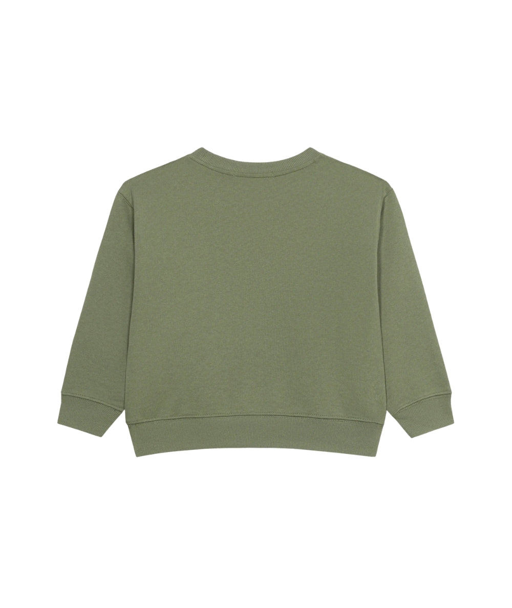 Replay & Sons Felpa con logo in Misto Cotone SB2075.052.24078 Verde Oliva