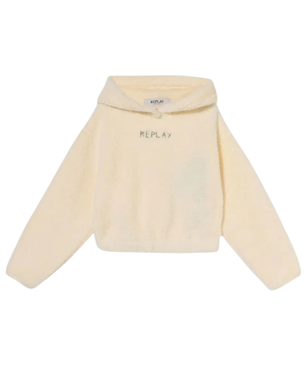 Replay & Sons Felpa in Faux Shearling  SG2440.050.23616 Bianco Latte