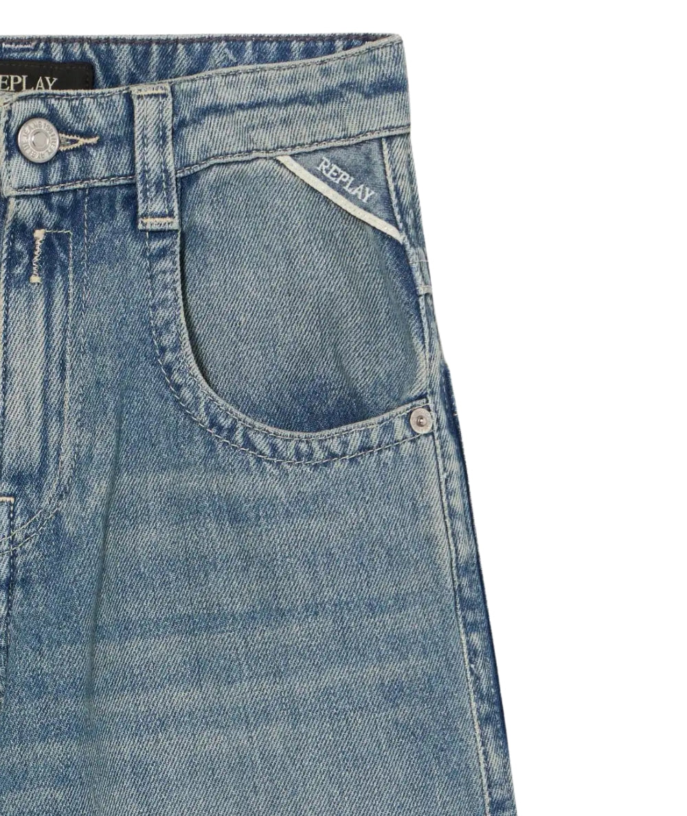 Replay & Sons Jeans Isodhe Wide Leg SG9450.050.762355 Denim Chiaro