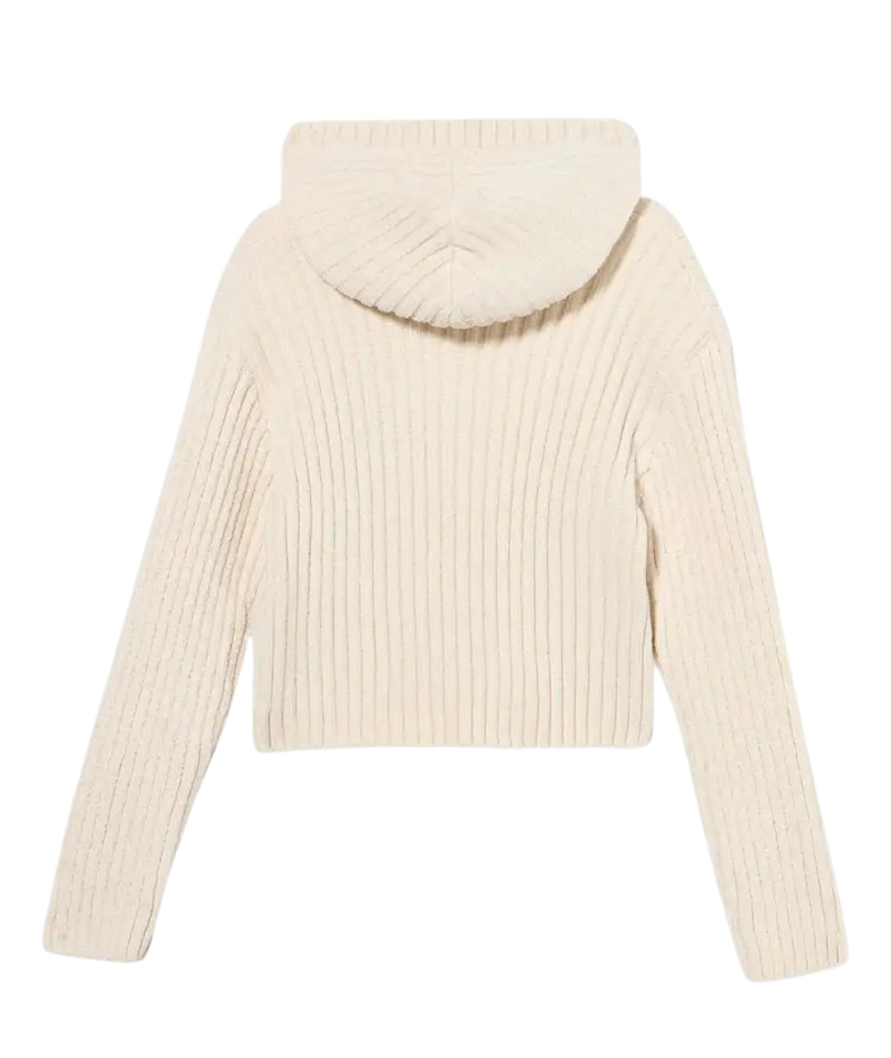 Replay & Sons Maglione con Cappuccio a Coste SG5323.050.G23730B Bianco
