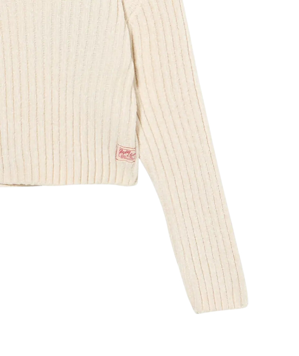 Replay & Sons Maglione con Cappuccio a Coste SG5323.050.G23730B Bianco