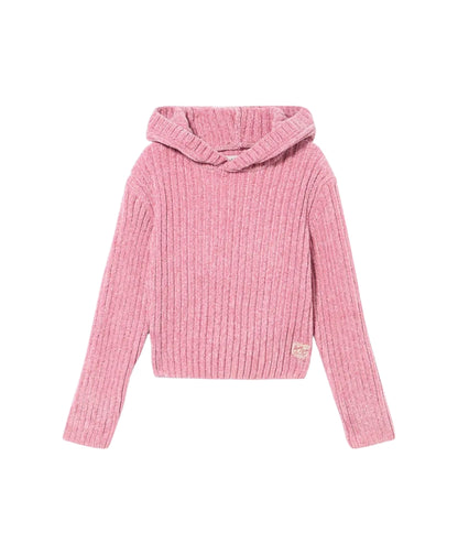 Replay & Sons Maglione con Cappuccio a Coste SG5323.050_G23730B Rosa