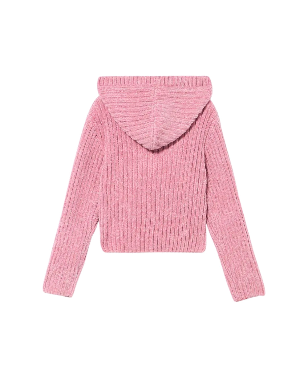 Replay & Sons Maglione con Cappuccio a Coste SG5323.050_G23730B Rosa